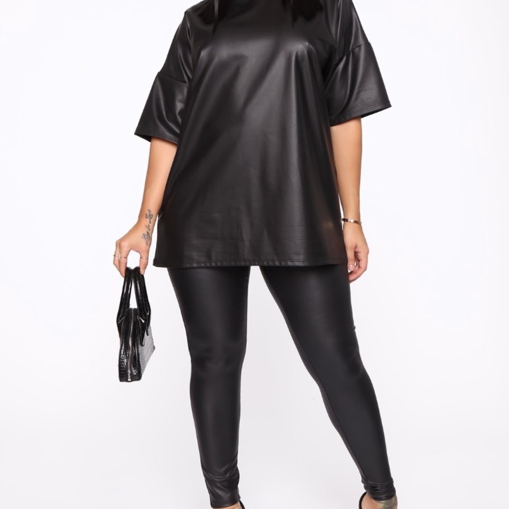 Fashion Nova 2 piece leather set